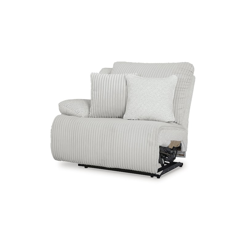 Signature Design by Ashley Top Tier Light Gray 6-Piece Reclining Sectional with Chaise - 149.5"W x 132.5"D x 40"H