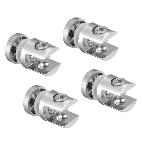 Glass Shelf Bracket Zinc Alloy Glass Clip Single-sided For 8-10mm 4Pcs - Single-sided For 8-10mm, 4pcs - Bed Bath & Beyond - 27579205