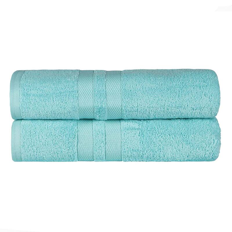 Superior Ultra-Soft Cotton Solid Medium Weight Bath Towel Set of 2