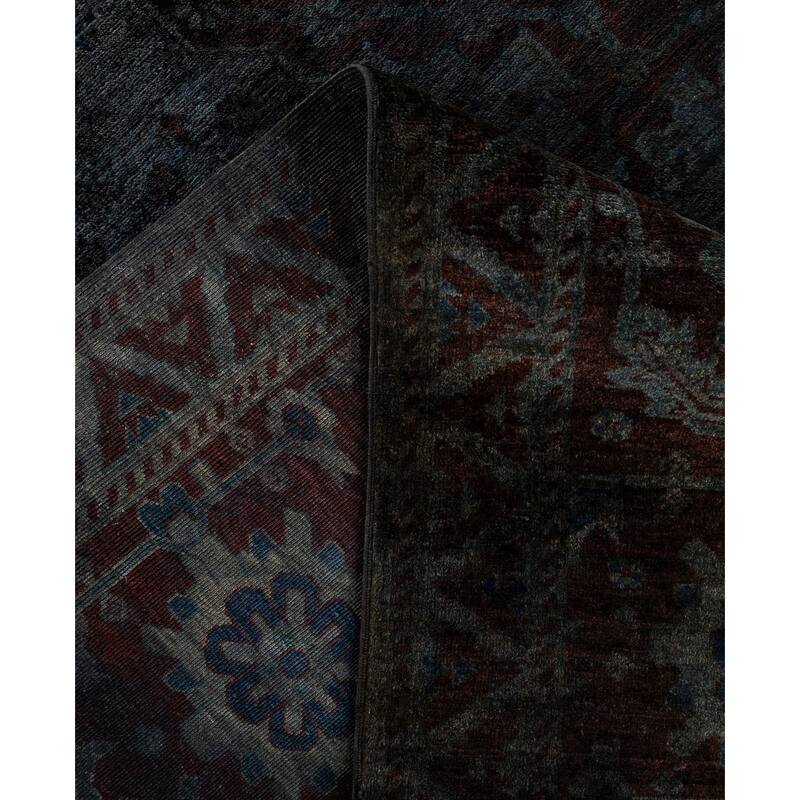 Overdyed One-of-a-Kind Hand-Knotted Area Rug - Gray - 11' 9" x 16' 10"