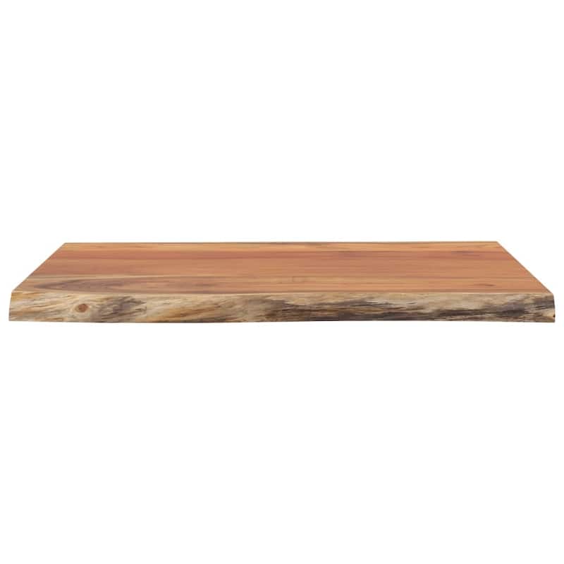 vidaXL Table Top Replacement Board Tabletop Accessory Solid Wood Live Edge - 23.6 x 23.6 x 1 in