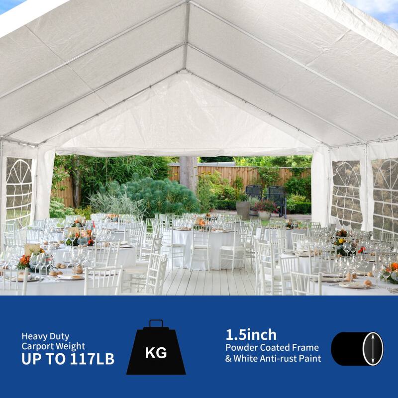 Outdoor White Canopy Tent Party Tent with Windows
