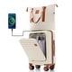 preview thumbnail 2 of 39, Front Opening 20-Inch Carry-On Luggage with Expandable Travel Bag Set Ivory