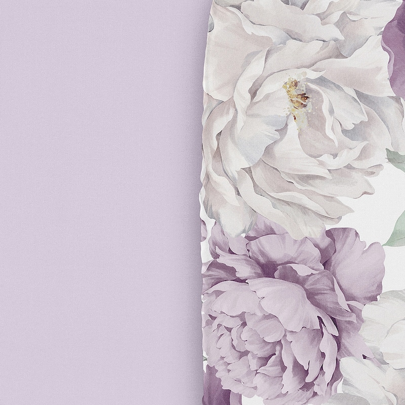 Sweet Jojo Designs Boho Shabby Chic Floral Girl 2P Baby Bassinet Fitted Sheets Solid Purple Ivory Bohemian Vintage Watercolor