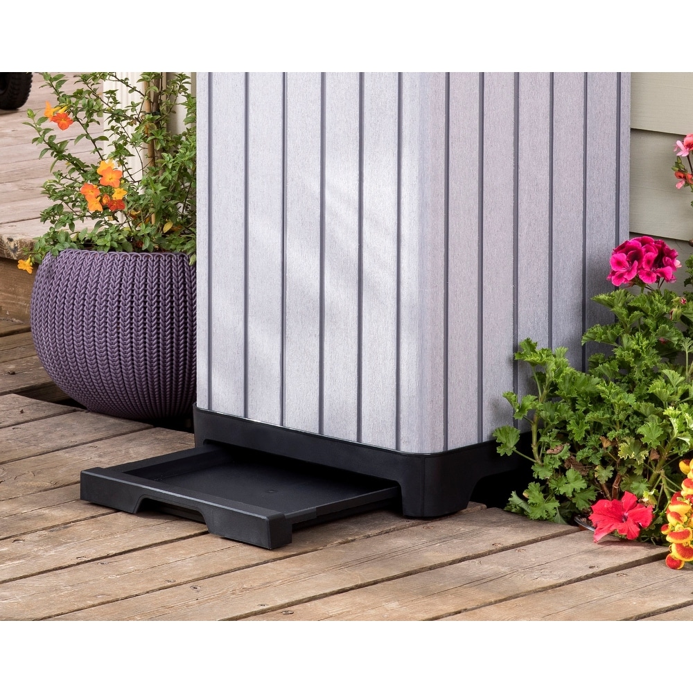Keter Rockford 39 Gallon Durable Resin Outdoor Trash Can For Indoor and