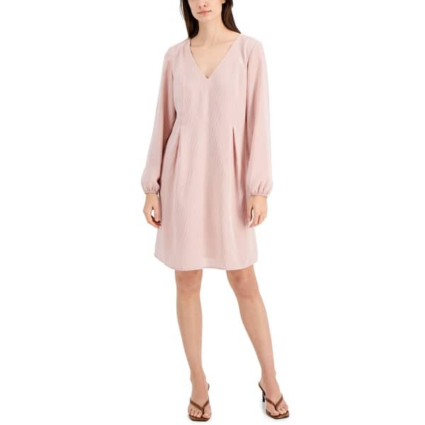flowy red summer dress Printed Dress with bell sleeves main image 1