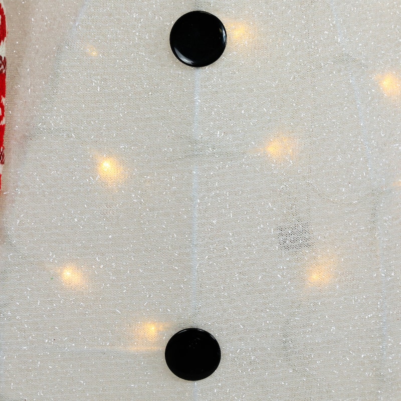 3D Lighted Festive Snowman Outdoor Christmas Decoration - 46" - Warm White LED