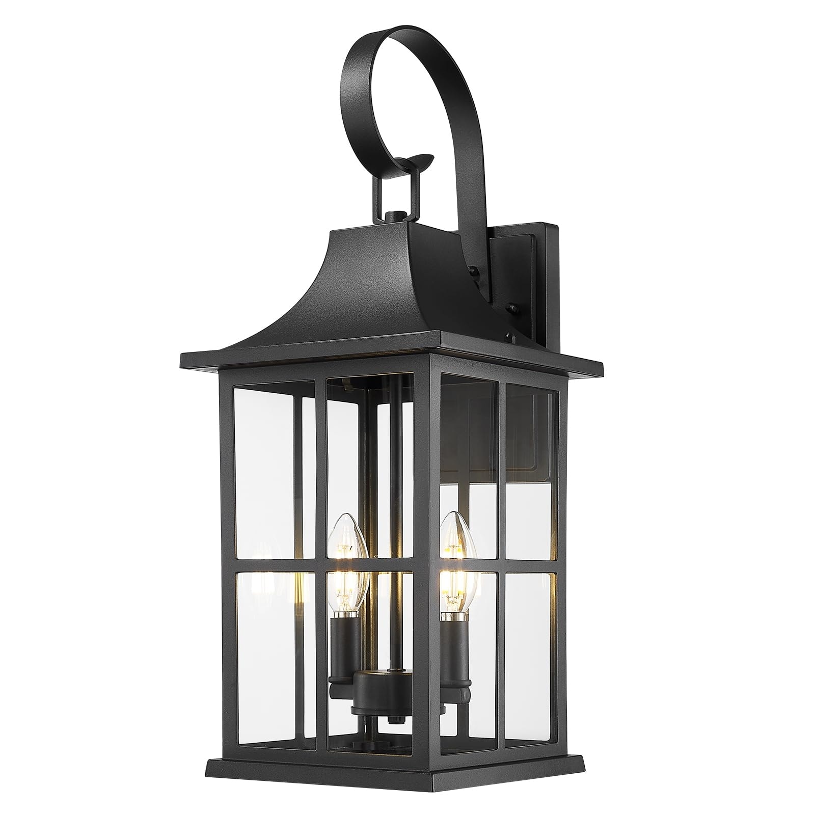 2-Light Exterior Porch Wall Sconce with E12 Base