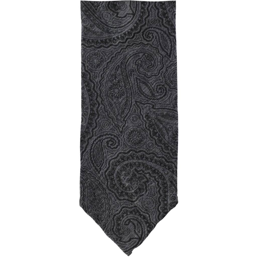 Michael Kors Mens Paisley Self-tied Necktie, Grey, One Size - One Size