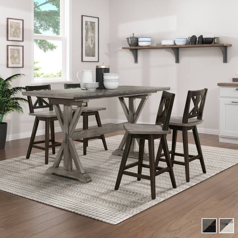 Roux Wood 5-Piece Counter Height Dining Set
