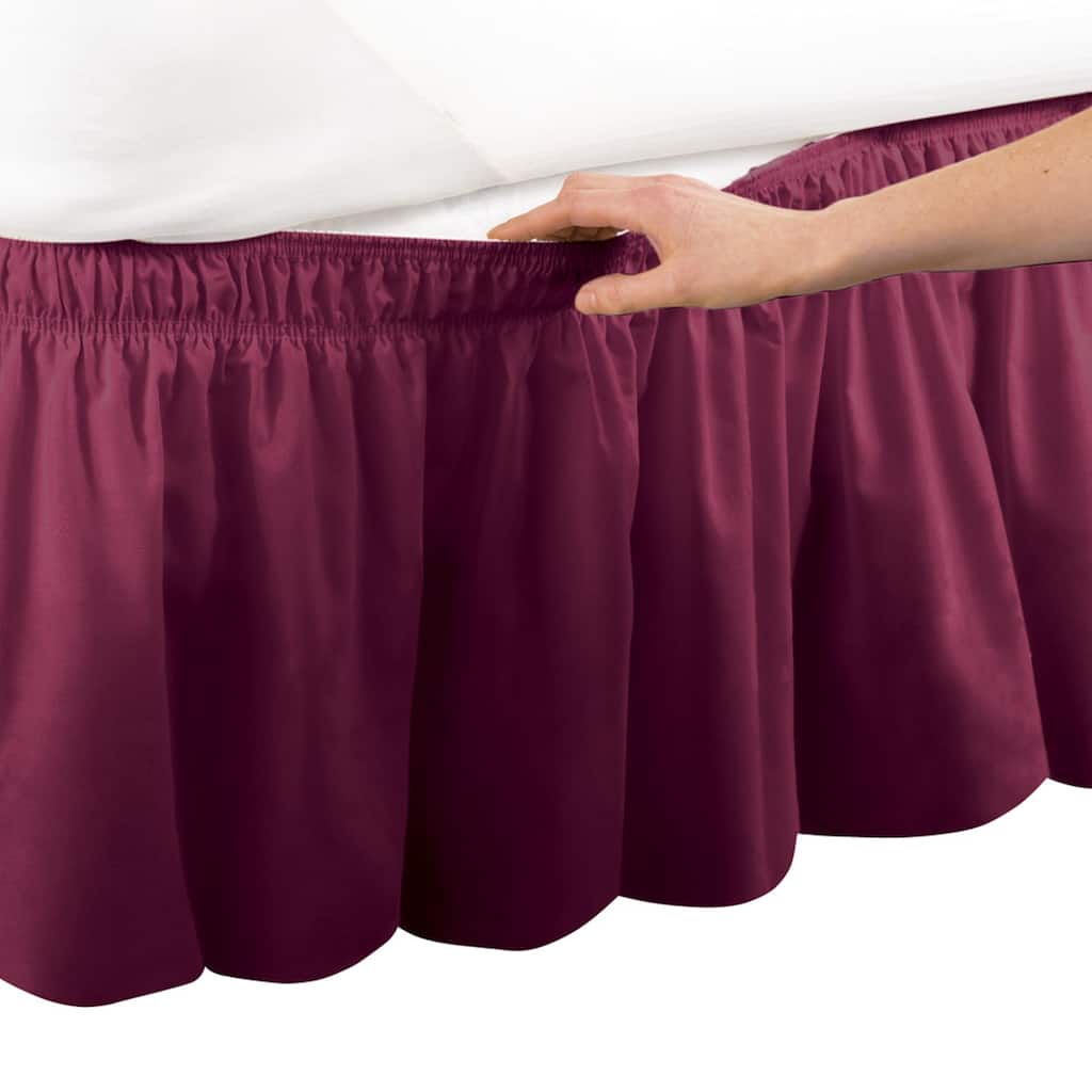 Elastic Wrap Around Bed Skirt with Ruffle