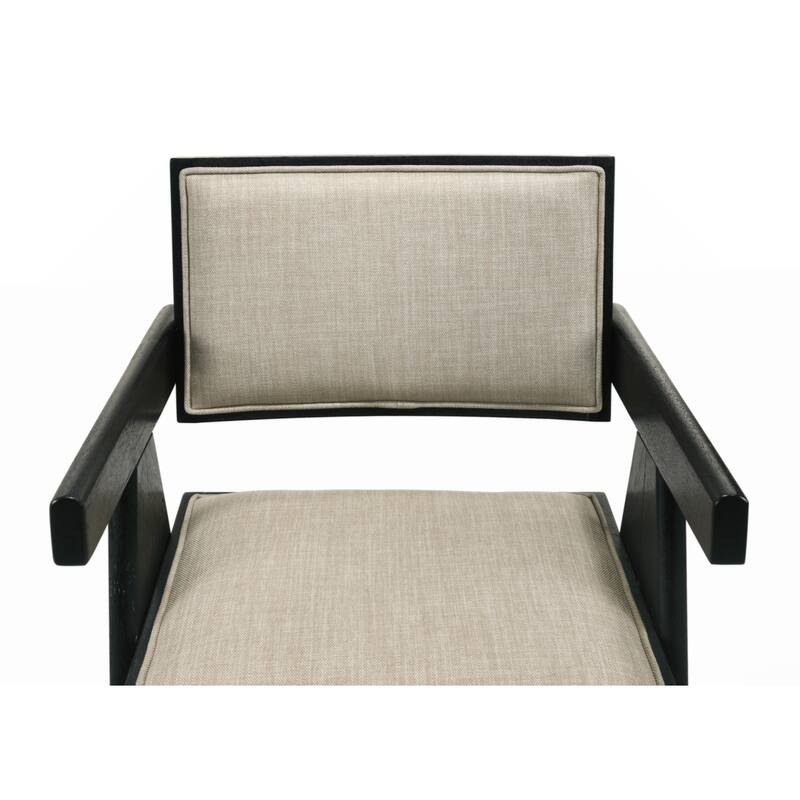Jasper 21" 3-Piece Ebony Black Arm Chairs and Console Table Set