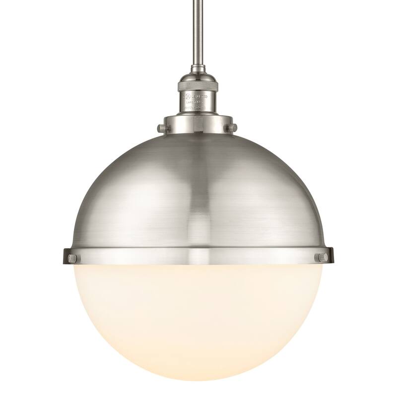 Innovations Lighting 201S-16-13 Hampden Pendant Hampden 13" Wide - Brushed Satin Nickel / Matte White