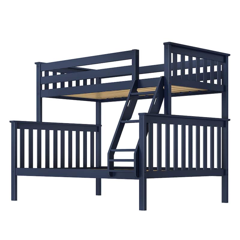 Now Furniture Twin Over Full Bunk Bed with Angled Ladder