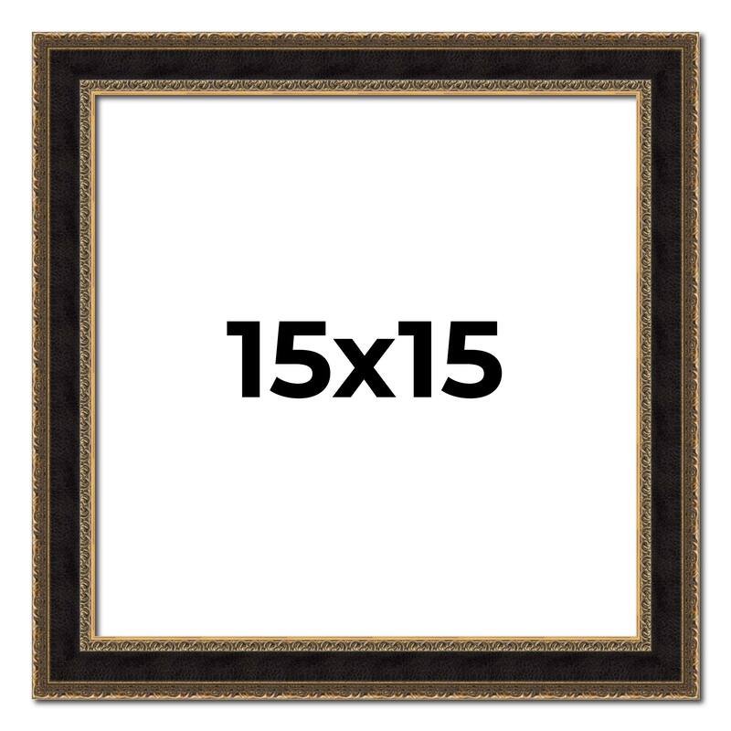 15x15 Frame Gold Antique Vintage Sold Wood Picture Frame | 1.75 Inch