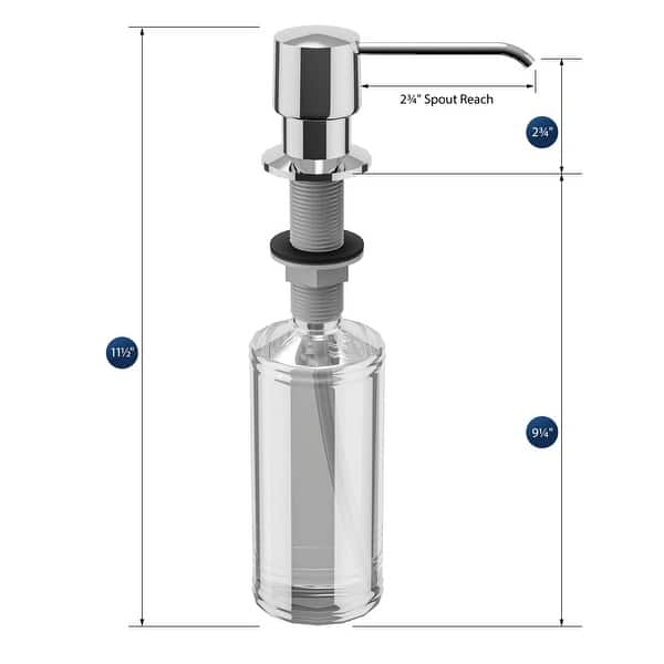 dimension image slide 0 of 8, Karran SD25 Kitchen Soap/Lotion Dispenser