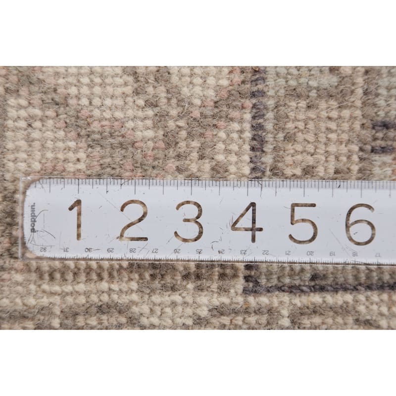 Transitional Oushak Runner Rug Hand-Knotted Wool Carpet - 2'5" x 8'1"