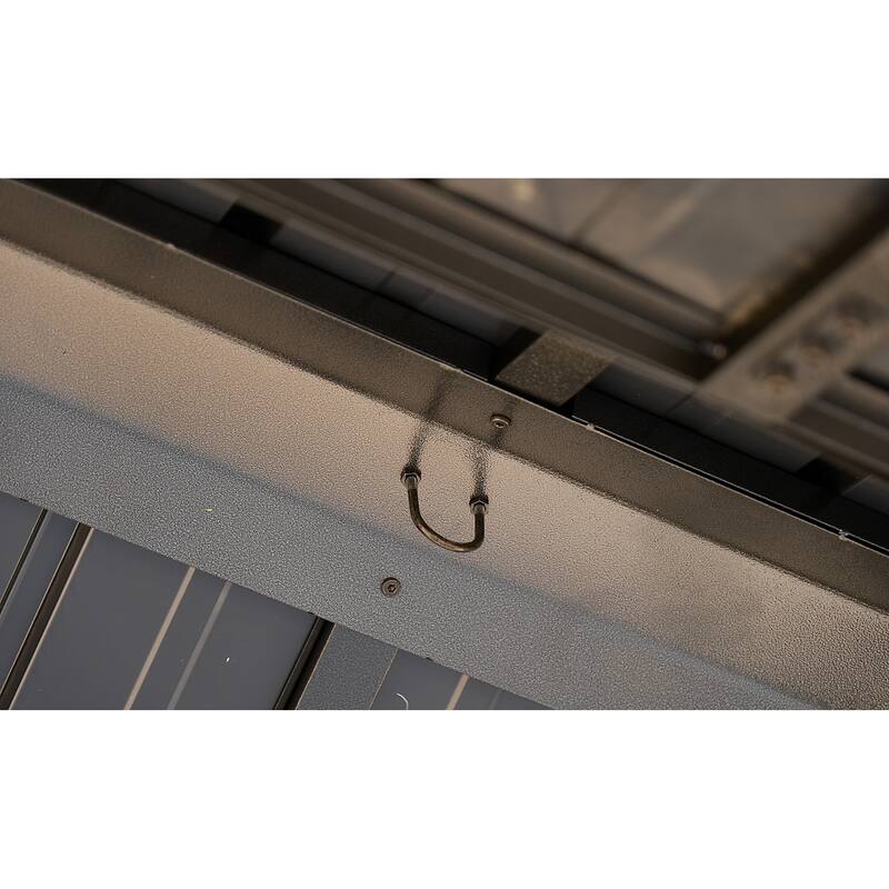 10x10FT Aluminum Permanent Hardtop Gazebo with Steel Canopy for Outdoor Patio, Garden, Backyard