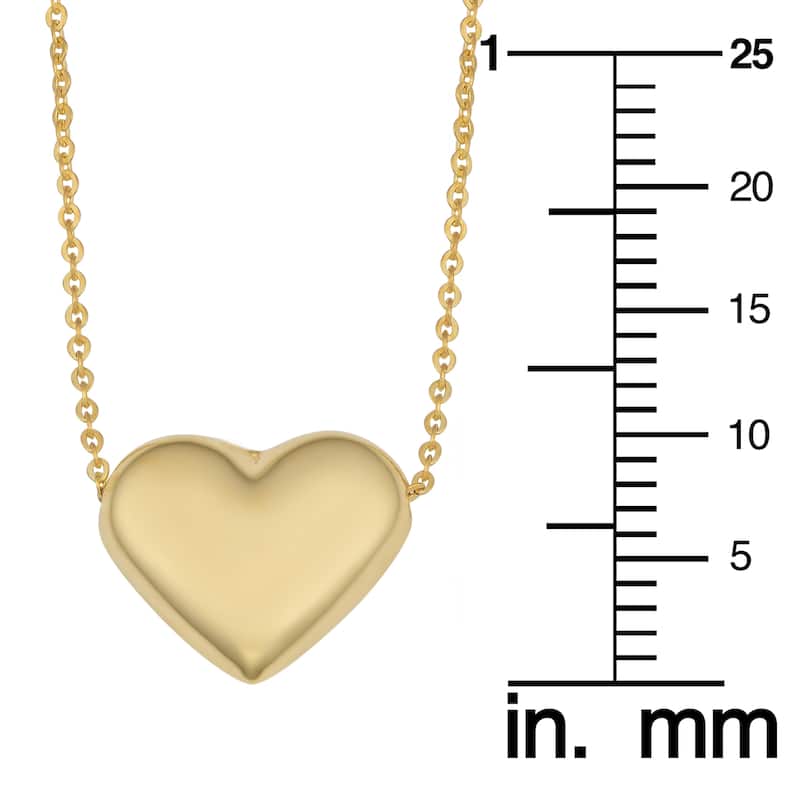 Fremada 10k Gold Heart Necklace (18 inches)