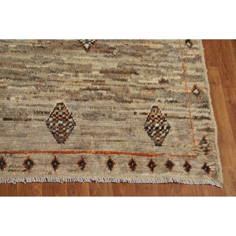 Moroccan Oriental Area Rug Handmade Living Room Wool Carpet - 7'3" x 9'7"