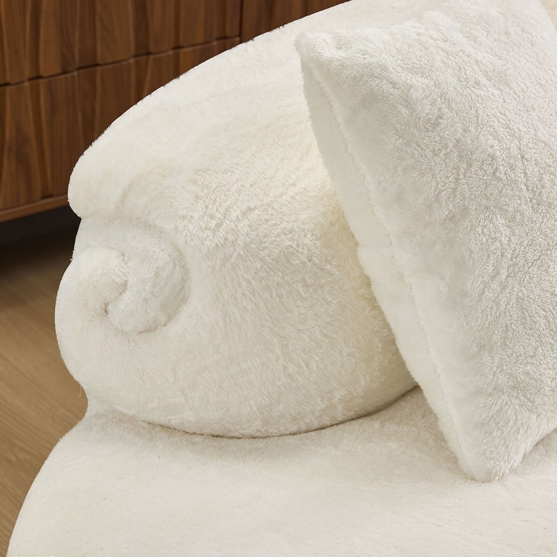 Curved Sectional Sofa Modular Cloud Couch 4 Seat Upholstered Sofa for Living Room Apartment