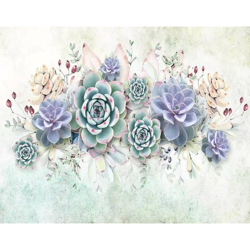 GK Wall Design 3D Vintage Soft Flower Classical Wallpaper