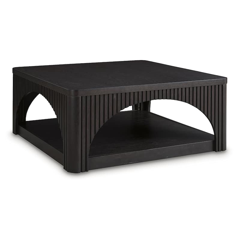 Signature Design by Ashley Yellink Black Coffee Table - 38.13" W x 38.13" D x 16.75" H
