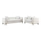 preview thumbnail 8 of 8, Furniture of America Ghea Contemporary White 2-Piece Boucle Living Room Set