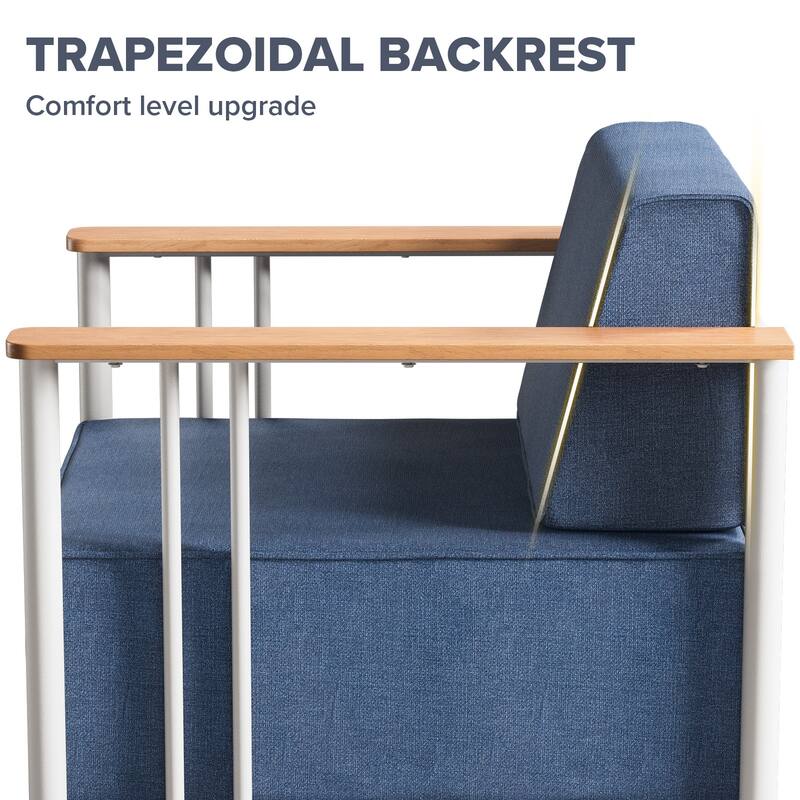 Gymojoy Luxury Patio Chair Set of 2 - 10" Extra Thick Cushions & Industrial Steel Frame - All-Weather Outdoor Furniture