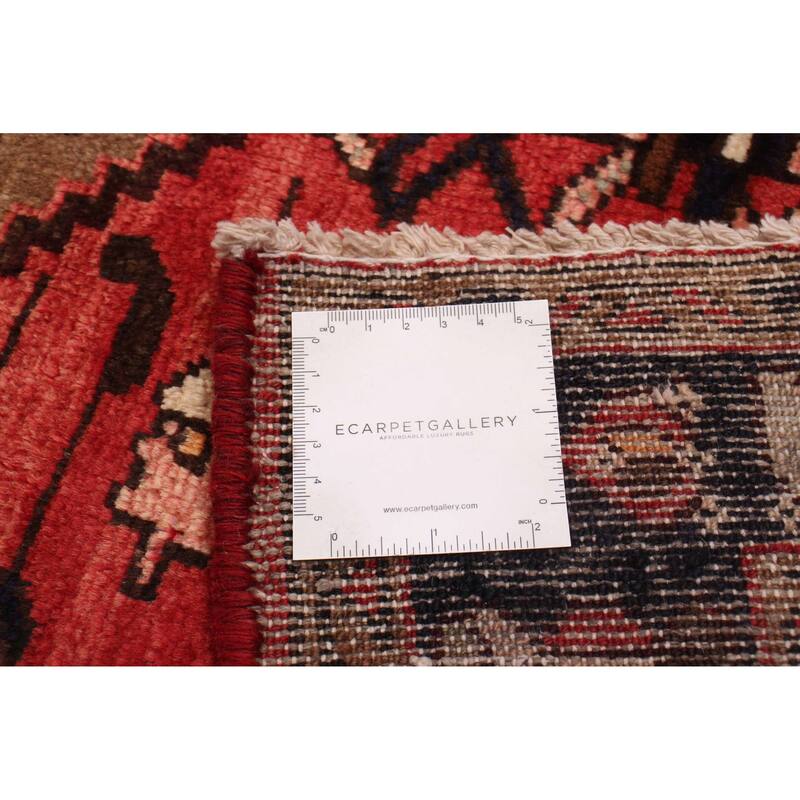 ECARPETGALLERY Hand-knotted Andelz Red Wool Rug - 3'6 x 9'3