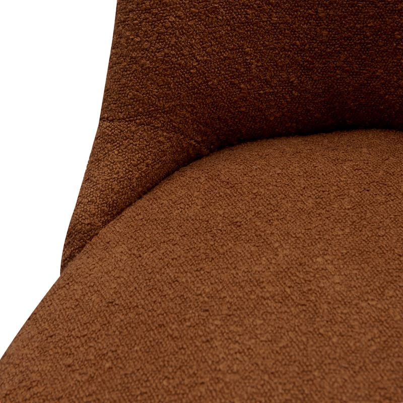 Boucle Polyester Upholstered Swivel Counter Stool - Foot Glides (Set of 2)