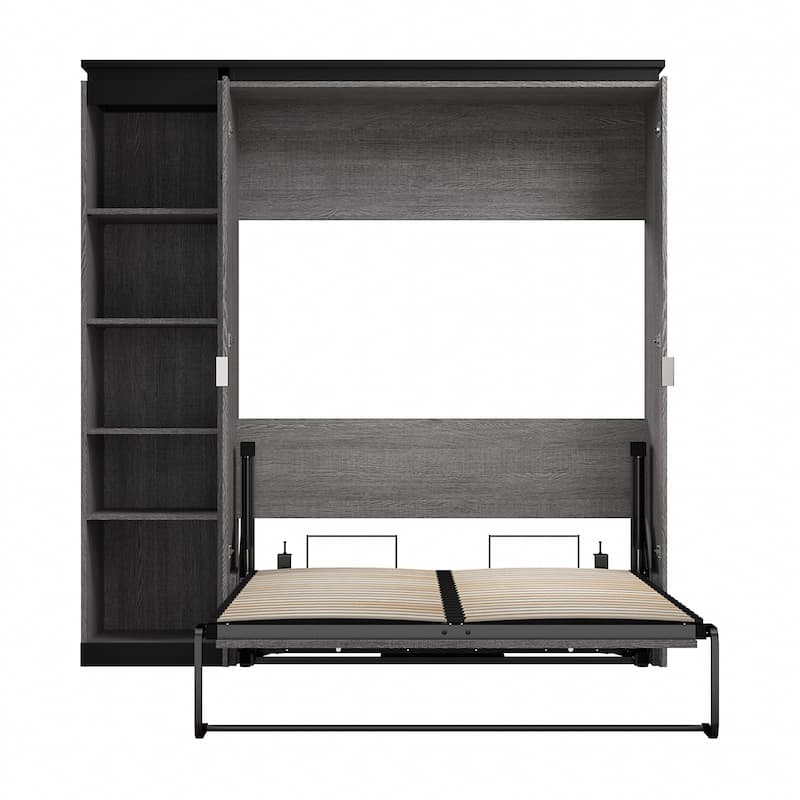Orion Full Murphy Bed with Shelves (81W) by Bestar