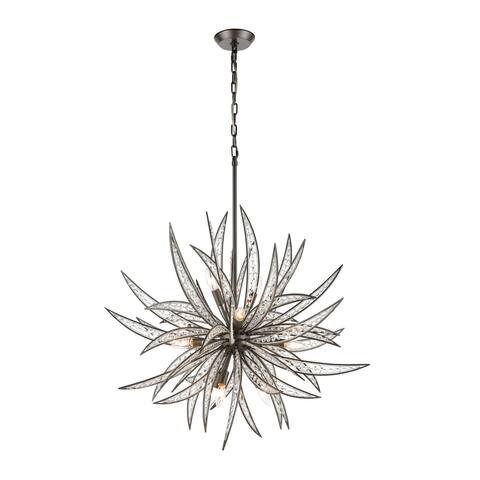 Naples 11-Light Chandelier in Dark Graphite with Clear Crystal