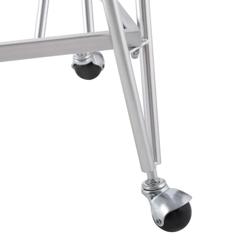 Rosa Mid-Century 2-Teir Rolling Metal Bar Cart