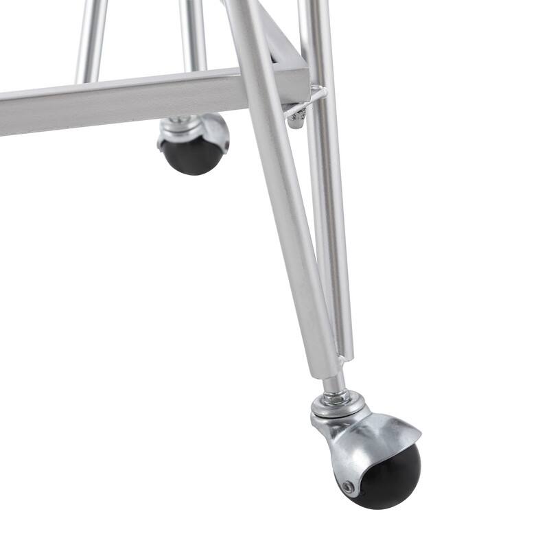 Rosa Mid-Century 2-Teir Rolling Metal Bar Cart