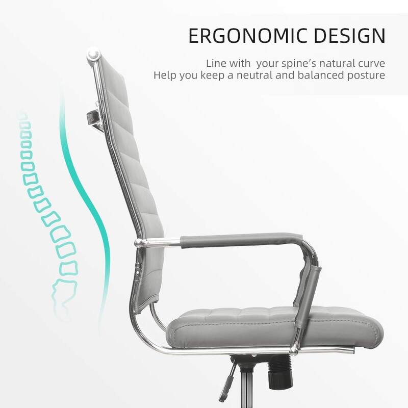 Office Desk Chair, Ergonomic Leather Modern Conference Room Chairs ...