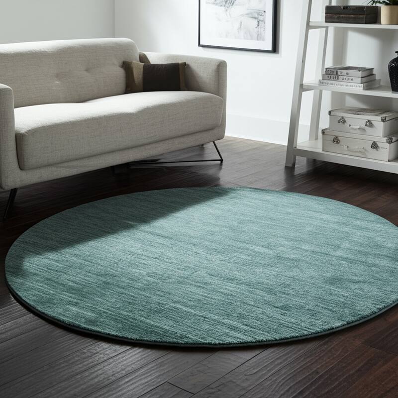 HomeRoots Solid Color Casual Rectangle Area Rug - 96.00 in. x 96.00 in.  x 0.52 in.