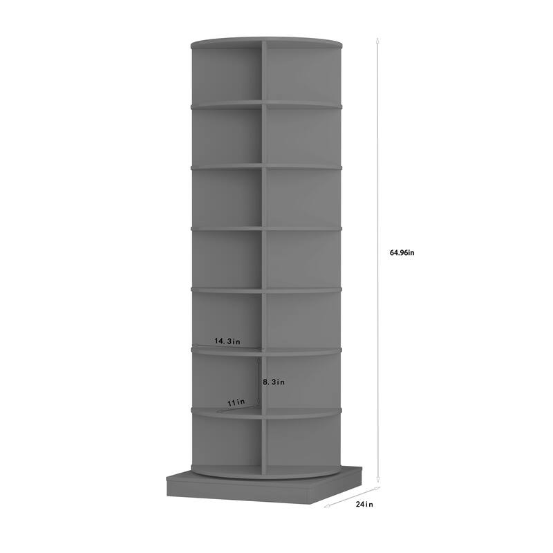 Rotatable Shoe Organizer Rack Cabinet with 7 Layers and 28-Pair Capacity, Compact Design for Entryway, Hallway Shoe Storage