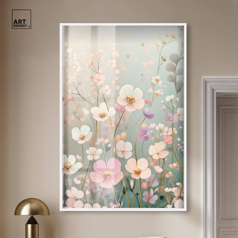 Tiny Blooms I Shadowbox by Art Remedy