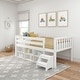 preview thumbnail 1 of 20, Max and Lily Twin Solid Wood Soren Ultra Low Loft Bed with Bookcase White