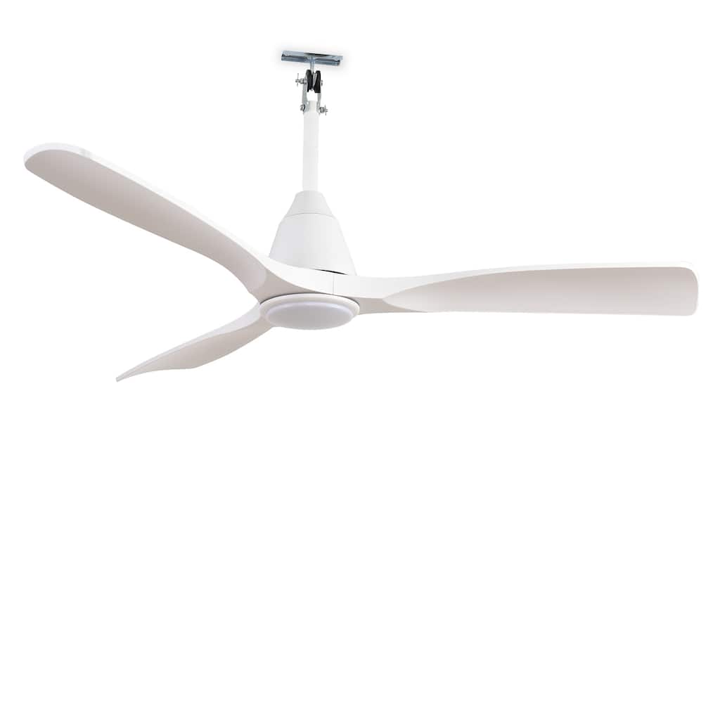 Waterproof Outdoor Ceiling Fan with Light: Plug-in Hanging Fan, Remote App Control, 3CCT, 6-Speed