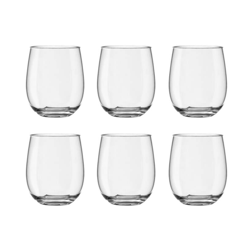 Abode Homewares Montana Acrylic Drinking Glass - Clear - 13 oz - Set of 6 - Set of 6