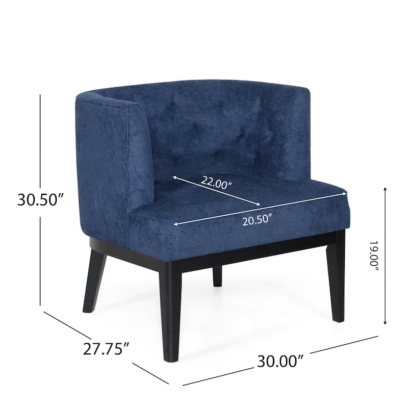 Clough Fabric or Faux Leather Tufted Accent Chair by Christopher Knight Home