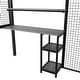 preview thumbnail 22 of 22, Full Size Metal Loft Bed with Wardrobe, Built-in Wood Tabletop Desk, Storage Shelves and Storage Stairs for Bedroom
