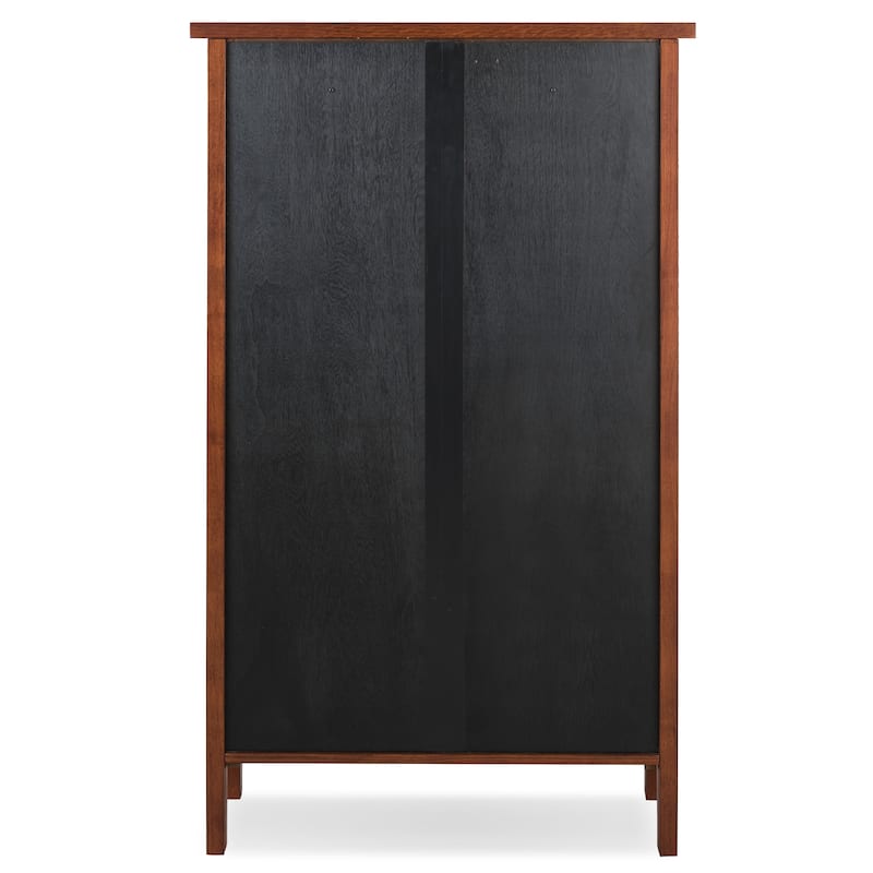 Leick Home Mission Mantel Height Bookcase with Slatted Sides