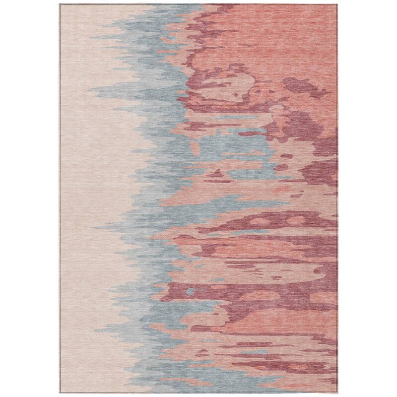 HomeRoots Abstract Transitional Rectangle Outdoor Rug