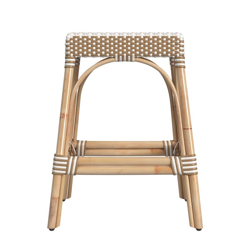Robias 24.5" Rattan Rectangular Counter Stool