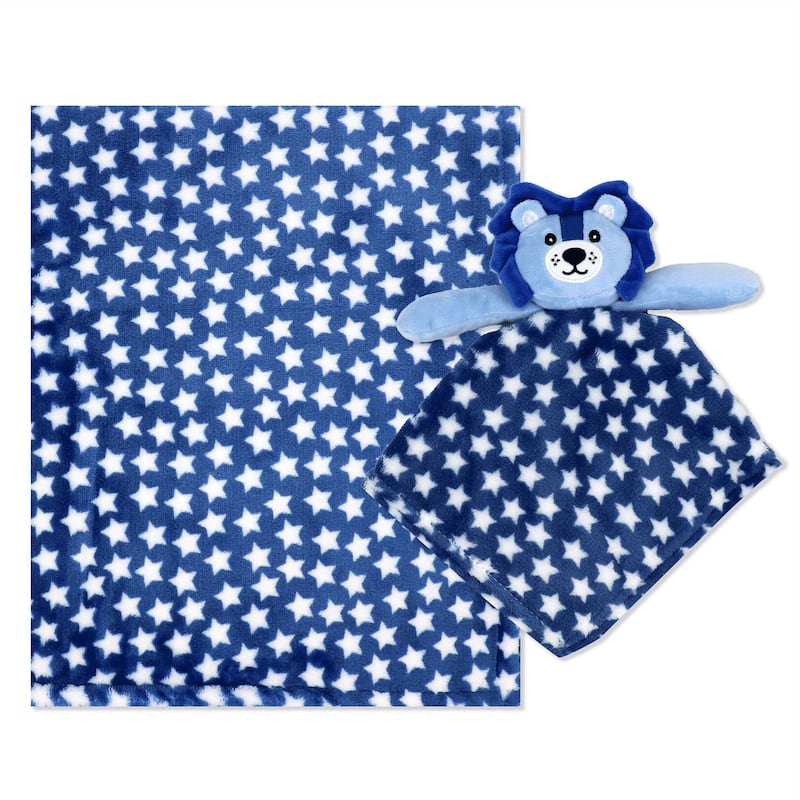 Baby Blanket and Matching Soothing Nunu - Blue