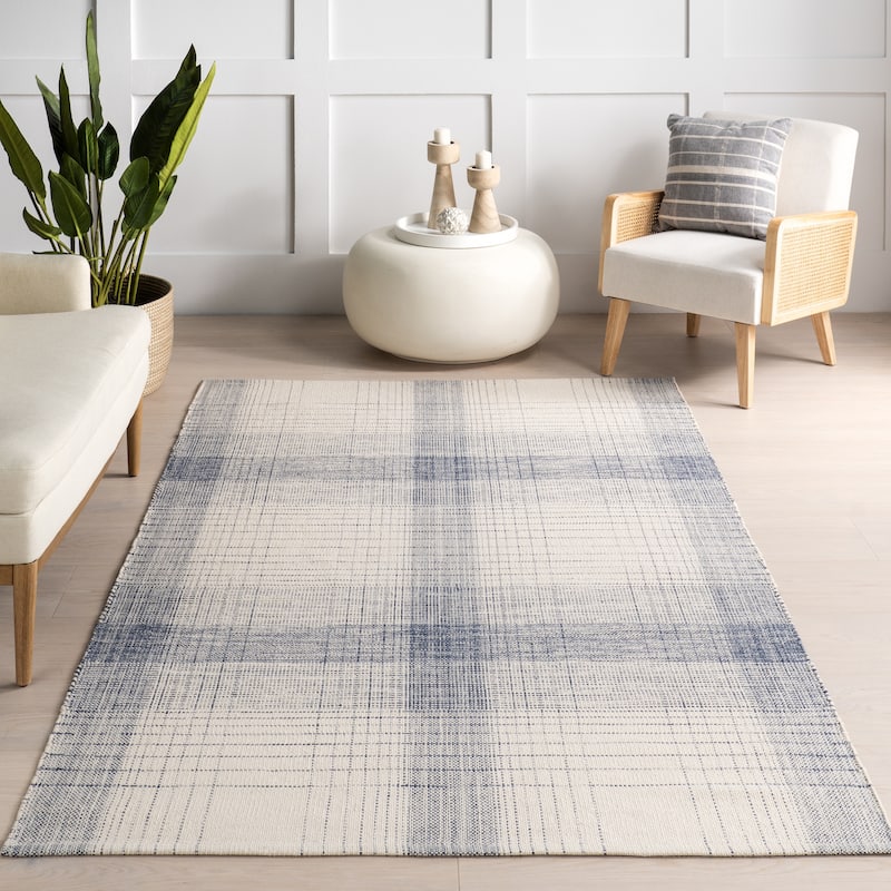 Nuloom Aya Cotton Plaid Area Rug