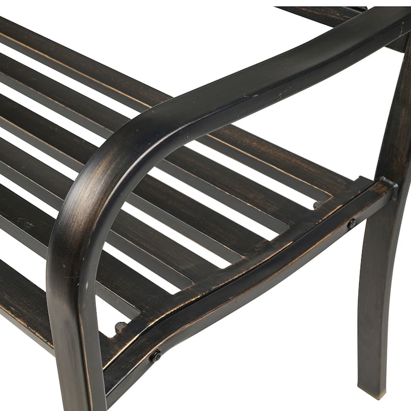 Bronze Welcome Garden Bench 50 Inch Long